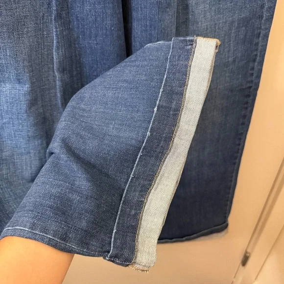 Pilcro Anthropologie NWT The Emory Pleated High-Rise Wide-Leg Jeans size 26 blue - Picture 5 of 9